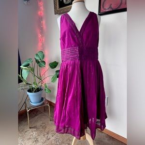 Isaac Mizrahi Fuscia Gold Party Dress Size 16